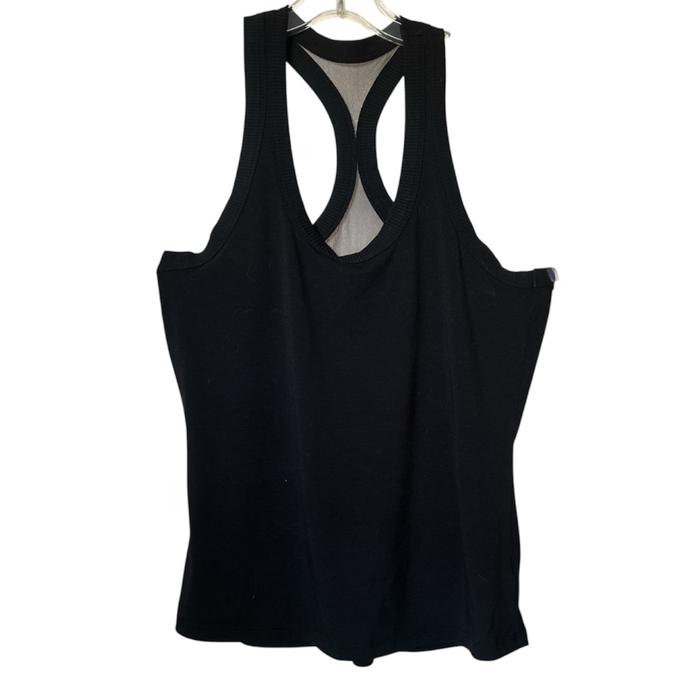 Athleta topanga mesh racer back tank black